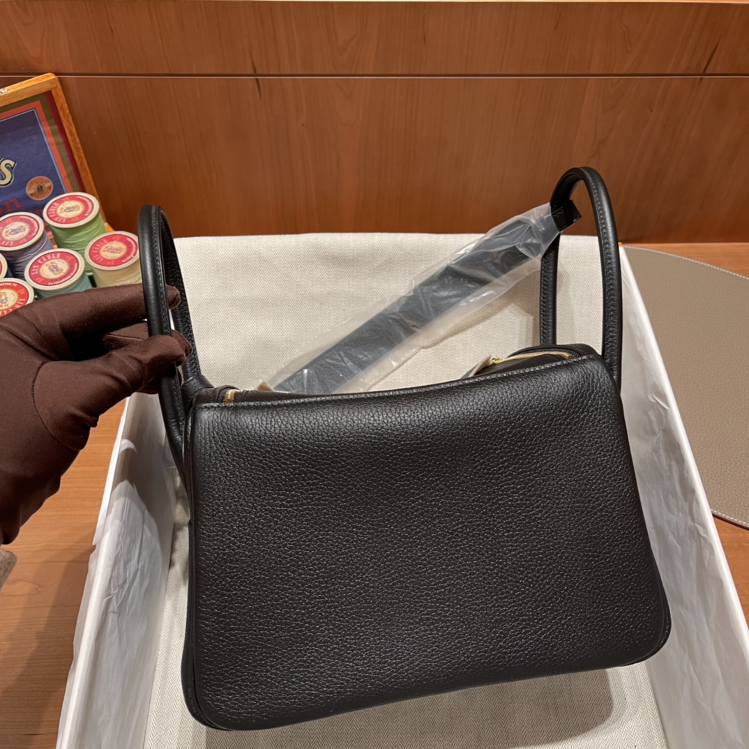 에르메스 린디백26 블랙 금장 끌레망스 가죽